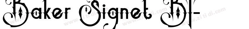 Baker Signet BT字体转换